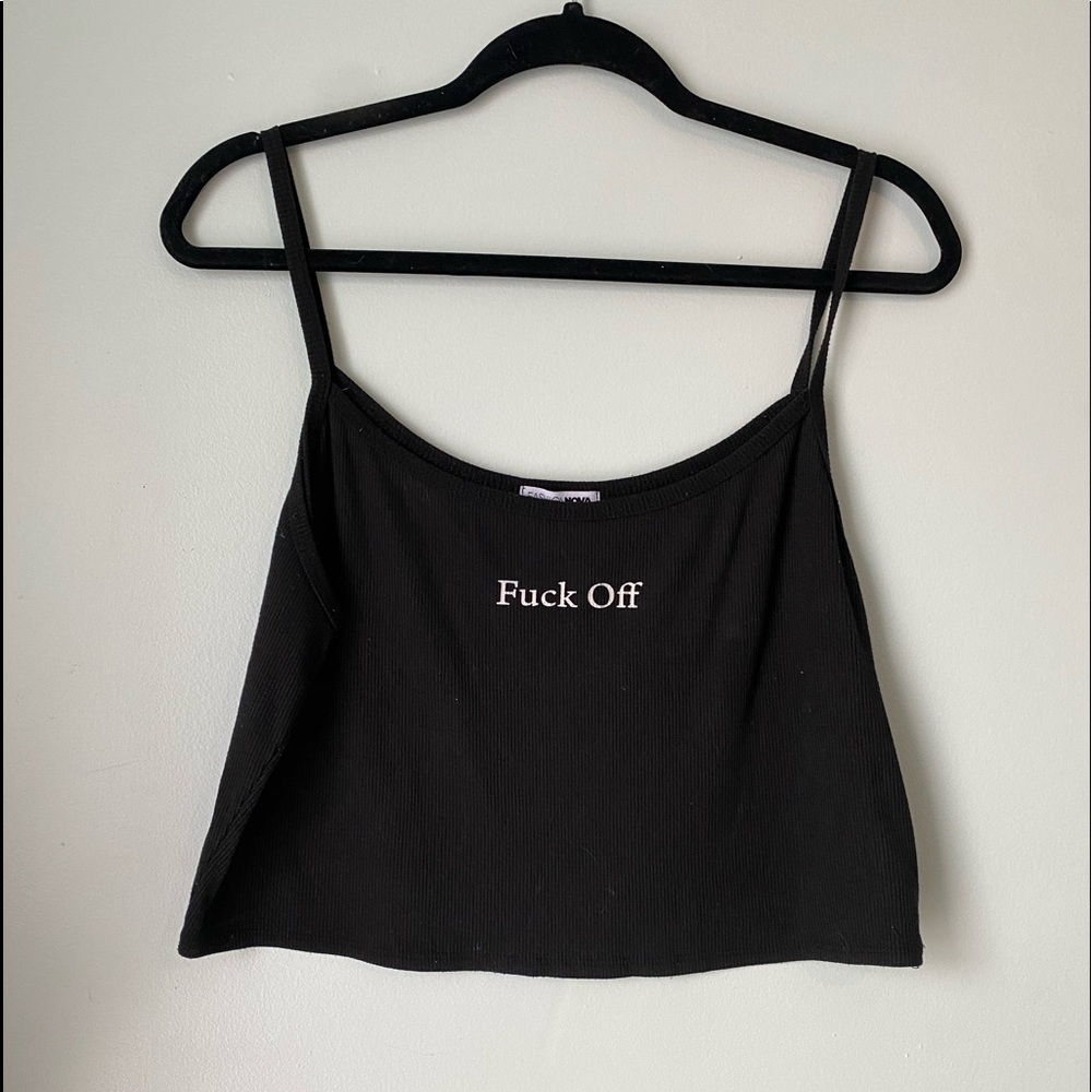 Grunge black cropped tank